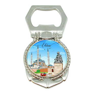 Toptan Edirne Temalı Myros Metal Çapa Açacak Magnet 40x75 mm - Thumbnail