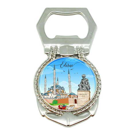 Toptan Edirne Temalı Myros Metal Çapa Açacak Magnet 40x75 mm