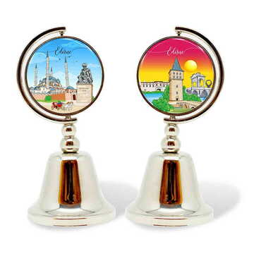 Edirne Themed Collectible Souvenir Metal Bell 44x90 mm