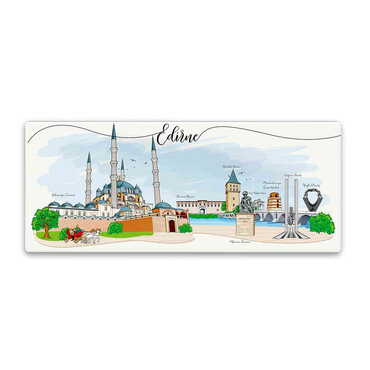 Myros - Toptan Edirne Temalı Myros Panaromik Magnet 120x50 mm