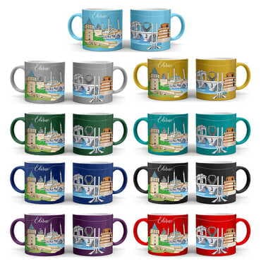 Edirne Themed Customised Serigraphy Printed Ceramic Mug 82x90 mm - 2