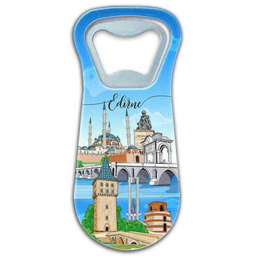 Toptan Edirne Temalı Uv Baskılı Açacak Magnet 95x43 mm - Thumbnail