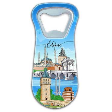 Edirne Themed Customised Uv Printed Plastic Base Plastic Base Bottle Opener 95x43 mm
