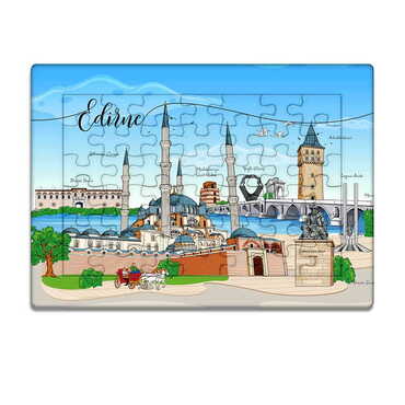 Myros - Toptan Edirne Temalı Uv Baskılı Puzzle 130x180 mm