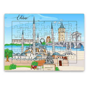 Toptan Edirne Temalı Uv Baskılı Puzzle 190x270 mm - Thumbnail