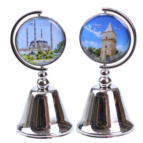Edirne Themed Collectible Souvenir Metal Bell 44x90 mm - 7