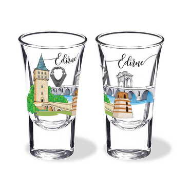 Myros - Edirne Themed Custom Printed Shot Glass 45x70 mm