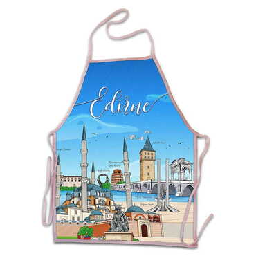 Myros - Edirne Themed Customised Digital Printed Apron 500x700 mm