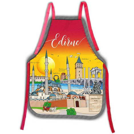 Edirne Themed Customised Digital Printed Apron 600x800 mm - 1
