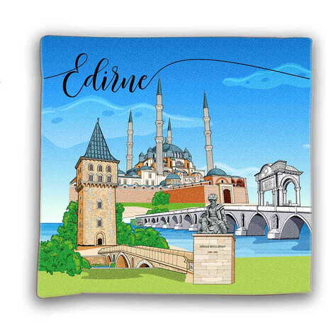 Edirne Themed Customised Digital Printed Cushion 400x400 mm