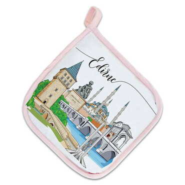 Myros - Edirne Themed Customised Digital Printed Pot Holder 200x200 mm