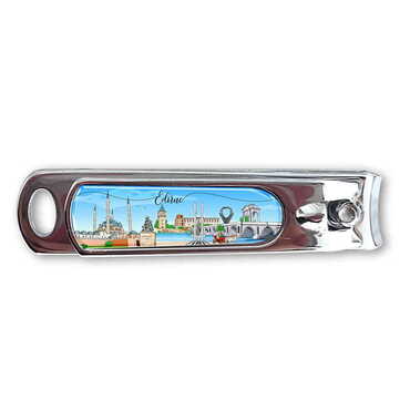 Myros - Edirne Themed Customised Metal Epoxy Nail Clipper 56x13x13 mm