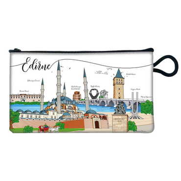 Edirne Themed Customised PVC Pencil Case Purse 210x100 mm - Thumbnail