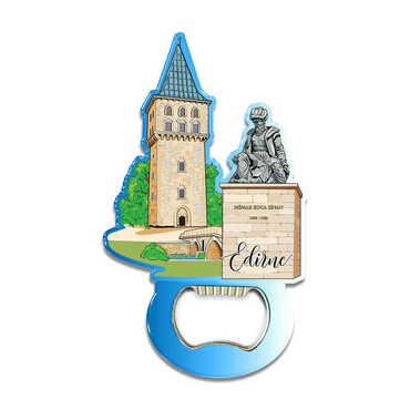 Myros - Edirne Themed Customised Shaped Metal Magnetic Bottle Opener