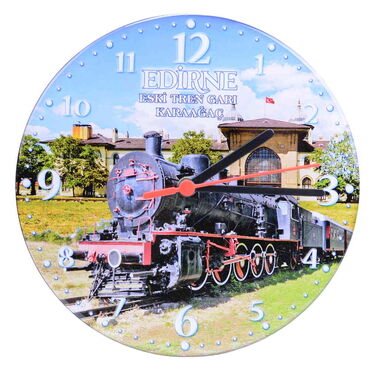 Edirne Themed Epoxy Wall Clock Home Decoration 20 Cm - Thumbnail