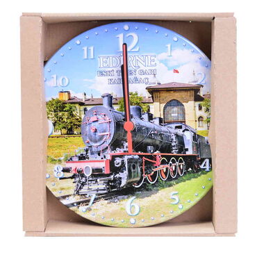 Edirne Themed Epoxy Wall Clock Home Decoration 20 Cm - Thumbnail