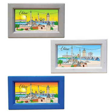 Myros - Edirne Themed Medium Wooden Printed Frame 130x205 mm