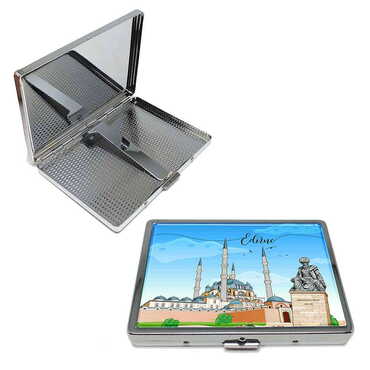 Myros - Edirne Themed Metal Cigarette Case 87x76x11 mm