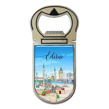 Edirne Themed Metal Magnetic Opener 40x90 mm - Thumbnail