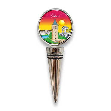 Myros - Edirne Themed Metal Wine Bottle Stopper 45x115x20 mm