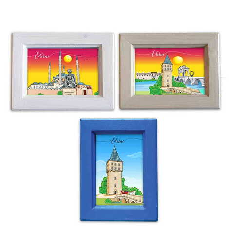 Edirne Themed Small Wooden Printed Frame 120x150 mm