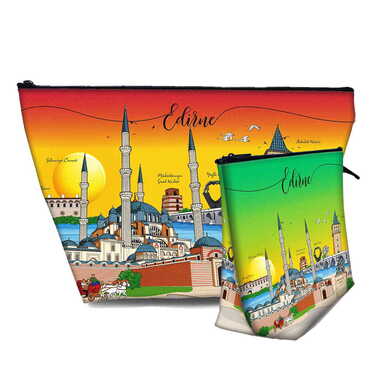 Myros - Edirne Themed Turkish PVC Hooded Purse 160x270x80 mm