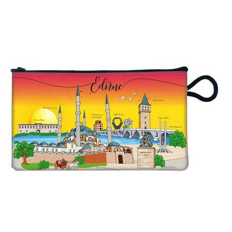 Edirne Themed Turkish Woven Wallet 183x97x8 mm - 1