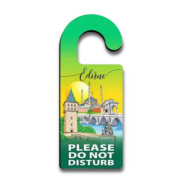 Myros - Edirne Themed Wooden Customised Door Hanger 236x94 mm