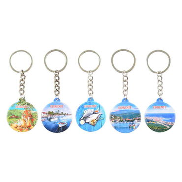 Edremit Themed Customised UV Printed Plastic Base Square Keyring 38x100 mm - 2