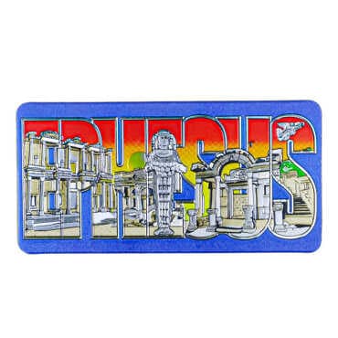 Efes Themed Metallic Refrigerator Magnet 50x100 mm