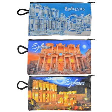 Ephesus Themed Turkish Woven Wallet 183x97x8 mm - 2