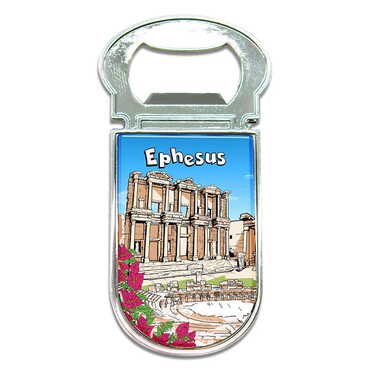Toptan Efes Temalı Myros Küçük Açacak Magnet 30x77 mm - Myros