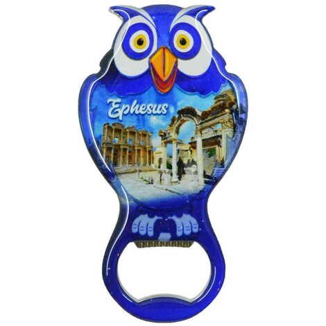 Toptan Efes Temalı Myros Metal Baykuş Açacak Magnet 88x47 mm - 6