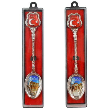 Toptan Efes Temalı Myros Metal Çay Hatıra Kaşık 25x130 mm - 4