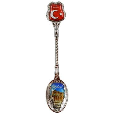 Toptan Efes Temalı Myros Metal Çay Hatıra Kaşık 25x130 mm - 5