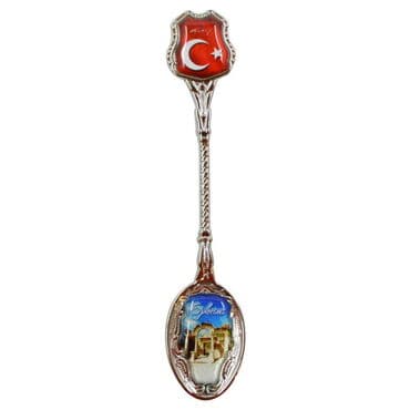 Toptan Efes Temalı Myros Metal Çay Hatıra Kaşık 25x130 mm - 6