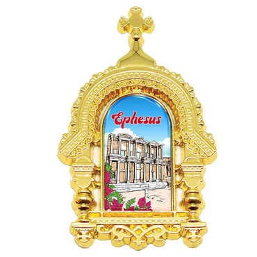Ephesus Themed Metal Orthodox Magnet 45x75 mm - 4