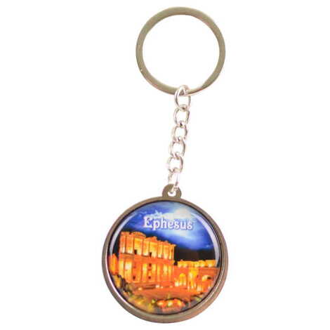 Toptan Efes Temalı Myros Metal Yuvarlak Anahtarlık 40x95 mm - 5