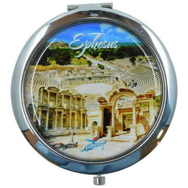 Toptan Efes Temalı Myros Metal Yuvarlak Ayna 70x11 mm - 4