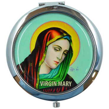 Ephesus Themed Customised Metal Epoxy Travel Make Up Compact Mirror 70x11 mm - 5