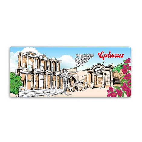 Toptan Efes Temalı Myros Panaromik Magnet 120x50 mm - 5