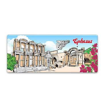 Toptan Efes Temalı Myros Panaromik Magnet 120x50 mm - 5
