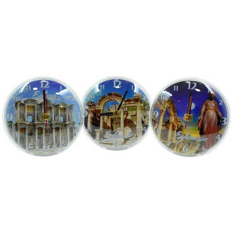 Toptan Efes Temalı Myros Plastik Saat Magnet - 4