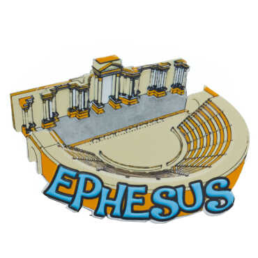 Efes Themed Myros Traditional Polyester Refrigerator Magnet - 12