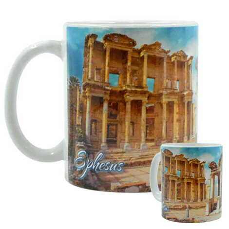 Toptan Efes Temalı Seramik Özel Baskılı Kupa 80x95 mm - 7
