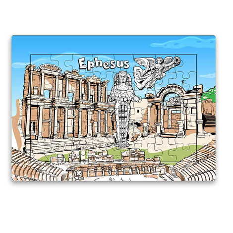 Toptan Efes Temalı Uv Baskılı Puzzle 190x270 mm