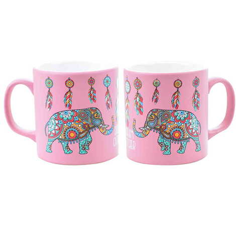 Elephant Themed Ceramic Custom Printed Mug