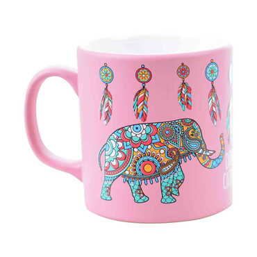 Elephant Themed Ceramic Custom Printed Mug - Thumbnail