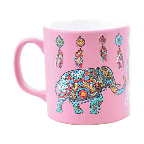 Elephant Themed Ceramic Custom Printed Mug