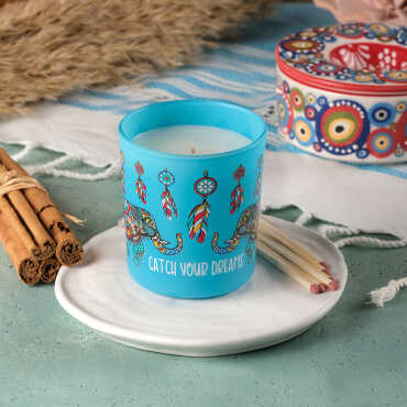 Elephant Themed Glass Candle Holder - Myros